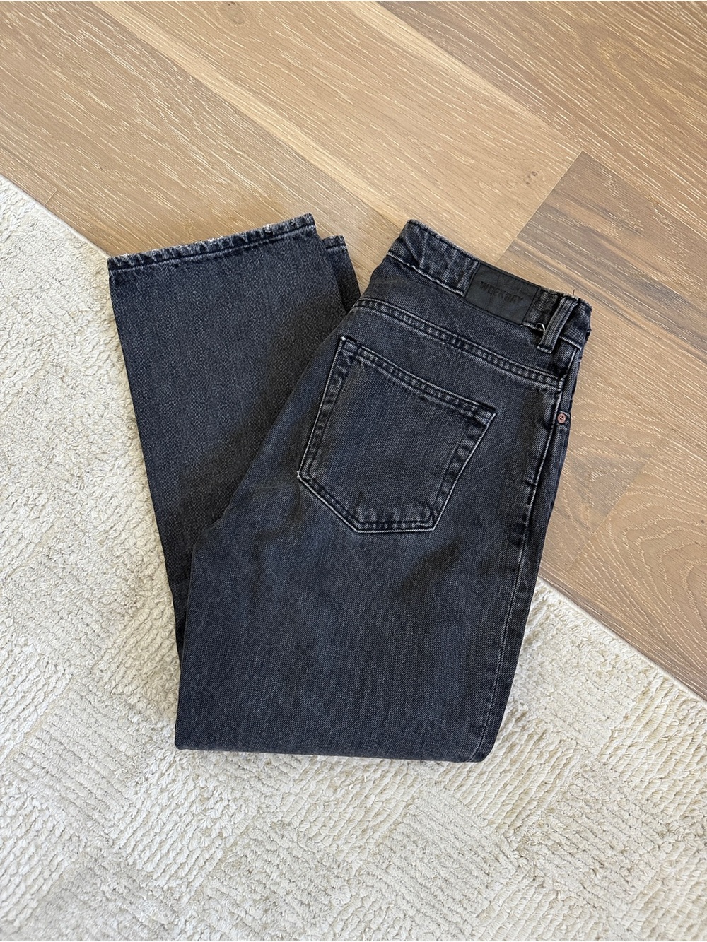 Weekday Voyage Jeans Washed Black 27x26 - Picture 2 of 3
